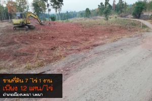 ขายที่ 7 ไร่ 1​ งาน​ เมืองพะเยา​ เพียง 120,000 บาท/ไร่ ***ระงับการขายชั่วคราว***